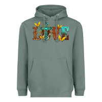 Sage love with cross Heavyweight Hoodie - texasbilliewilder