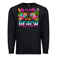 Black life is better at the beach Premium Sweatshirt - texasbilliewilder