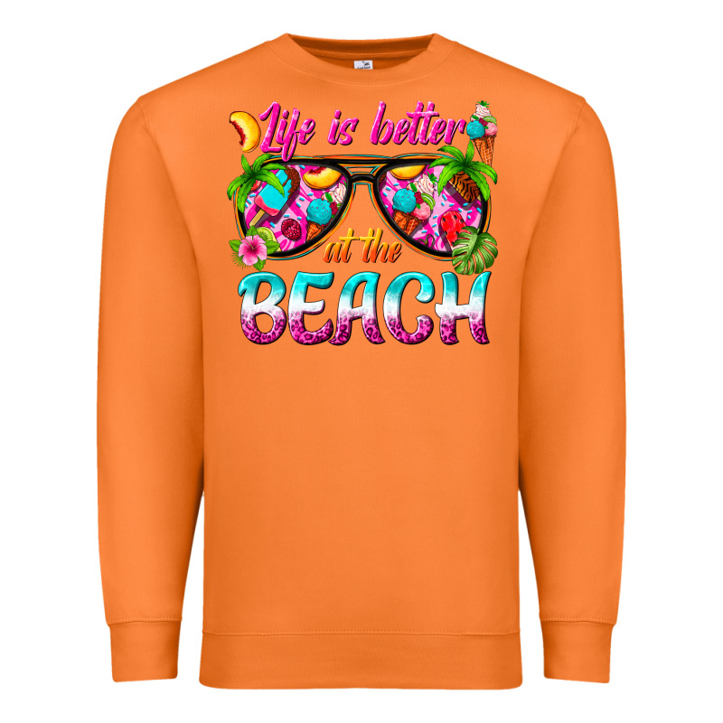 Life Is Better At The Beach Premium Sweatshirt by texasbilliewilder | Teevron