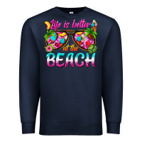 Navy life is better at the beach Premium Sweatshirt - texasbilliewilder