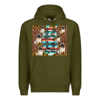 Army Green life is better with a pug Premium Hoodie - JahusDesignShop
