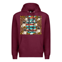 Burgundy life is better with a pug Premium Hoodie - JahusDesignShop