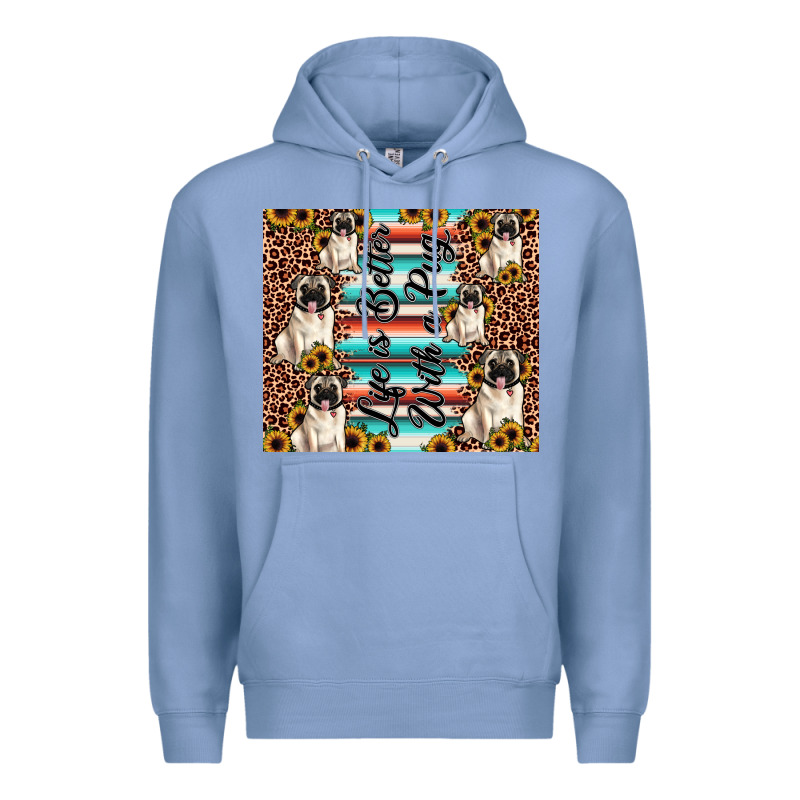 Life Is Better With A Pug Premium Hoodie by JahusDesignShop | Teevron