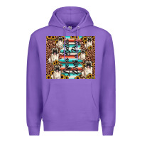 Purple life is better with a pug Premium Hoodie - JahusDesignShop