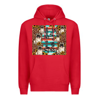 Red life is better with a pug Premium Hoodie - JahusDesignShop