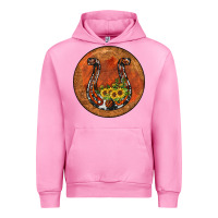 Fuchsia Pink horseshoe circle Urban Hoodie - JahusDesignShop
