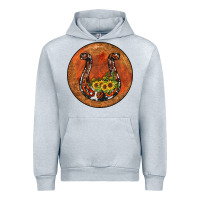 Heather Grey horseshoe circle Urban Hoodie - JahusDesignShop