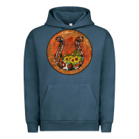 Pigment Midnight Navy horseshoe circle Urban Hoodie - JahusDesignShop