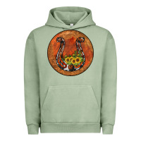 Pigment Oil Green horseshoe circle Urban Hoodie - JahusDesignShop