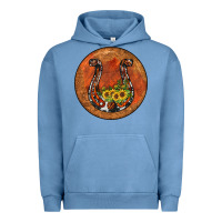 Pigment Pebble Blue horseshoe circle Urban Hoodie - JahusDesignShop