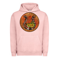 Pigment Salmon horseshoe circle Urban Hoodie - JahusDesignShop