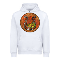 White horseshoe circle Urban Hoodie - JahusDesignShop
