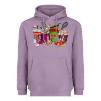 Lavender lunch lady coffee cups Heavyweight Hoodie - texasbilliewilder