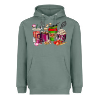Sage lunch lady coffee cups Heavyweight Hoodie - texasbilliewilder
