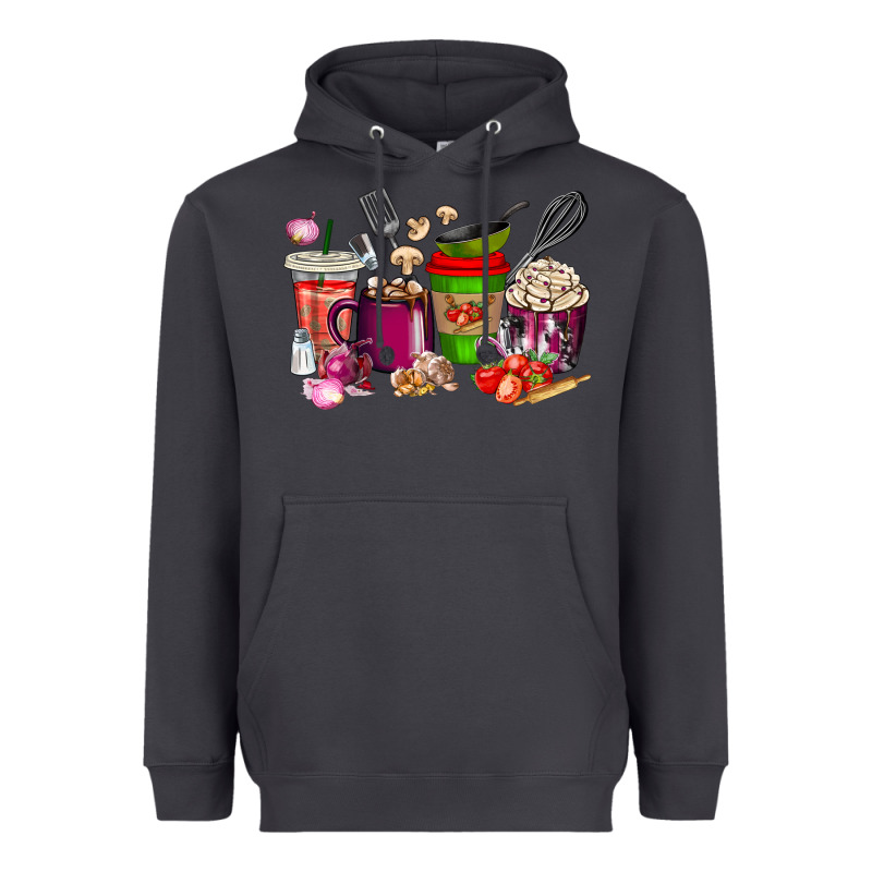 Lunch Lady Coffee Cups Heavyweight Hoodie by texasbilliewilder | Teevron