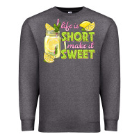 Charcoal Heather life is  make it sweet Premium Sweatshirt - texasbilliewilder