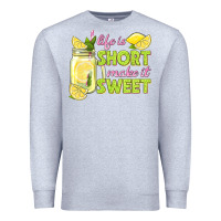 Heather Grey life is  make it sweet Premium Sweatshirt - texasbilliewilder