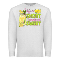 Oatmeal Heather life is  make it sweet Premium Sweatshirt - texasbilliewilder