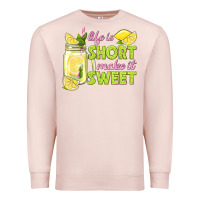 Pale Pink life is  make it sweet Premium Sweatshirt - texasbilliewilder