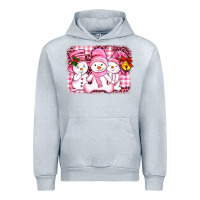 Heather Grey chillin pink   with my snowmies  ado Urban Hoodie - AdoDesignShop