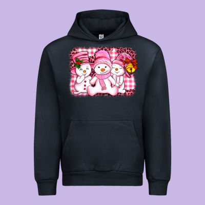 Chillin Pink   With My Snowmies  Ado Urban Hoodie Designed By Adodesignshop