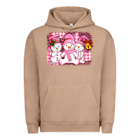 Pigment Burro chillin pink   with my snowmies  ado Urban Hoodie - AdoDesignShop