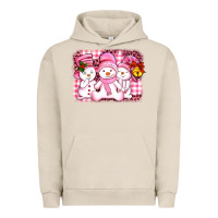 Pigment French Oak chillin pink   with my snowmies  ado Urban Hoodie - AdoDesignShop