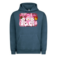 Pigment Midnight Navy chillin pink   with my snowmies  ado Urban Hoodie - AdoDesignShop