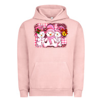 Pigment Salmon chillin pink   with my snowmies  ado Urban Hoodie - AdoDesignShop