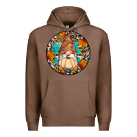 Chestnut fall gnomes round earrings Premium Hoodie - Artiststas