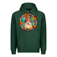 Sports Green fall gnomes round earrings Premium Hoodie - Artiststas