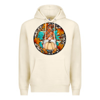 Tofu fall gnomes round earrings Premium Hoodie - Artiststas