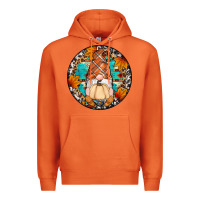 Carrot fall gnomes round earrings Premium Hoodie - Artiststas