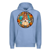 Colony Blue fall gnomes round earrings Premium Hoodie - Artiststas