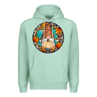 Seafoam fall gnomes round earrings Premium Hoodie - Artiststas