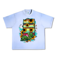 Grape Ice Indiana Map Sunflower Cactus Serape Urban Heavy Tee - RanaPortraitStore