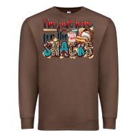 Chestnut i'm just here for the snacks Premium Sweatshirt - Zillion Design Studio