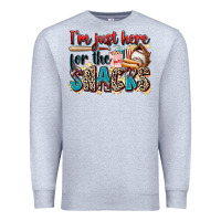 Heather Grey i'm just here for the snacks Premium Sweatshirt - Zillion Design Studio