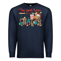 Navy i'm just here for the snacks Premium Sweatshirt - Zillion Design Studio