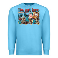 Ocean Blue i'm just here for the snacks Premium Sweatshirt - Zillion Design Studio
