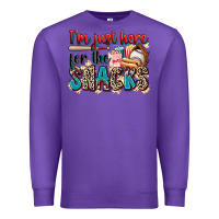 Purple i'm just here for the snacks Premium Sweatshirt - Zillion Design Studio