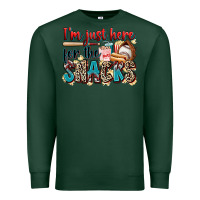 Sports Green i'm just here for the snacks Premium Sweatshirt - Zillion Design Studio