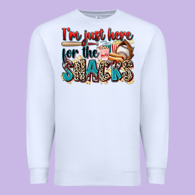 I'm Just Here For The Snacks Premium Sweatshirt Designed By Zillion Design Studio