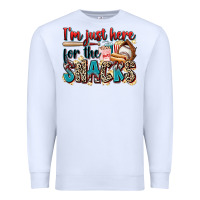 White i'm just here for the snacks Premium Sweatshirt - Zillion Design Studio