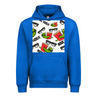 Cobalt bookworm seamless pattern Urban Hoodie - BundleAndBundleShop