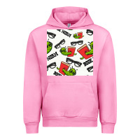 Fuchsia Pink bookworm seamless pattern Urban Hoodie - BundleAndBundleShop