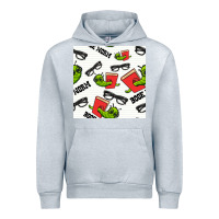 Heather Grey bookworm seamless pattern Urban Hoodie - BundleAndBundleShop