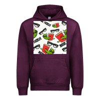 Mauve Wine bookworm seamless pattern Urban Hoodie - BundleAndBundleShop