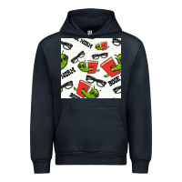 Navy bookworm seamless pattern Urban Hoodie - BundleAndBundleShop