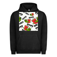 Pigment Black bookworm seamless pattern Urban Hoodie - BundleAndBundleShop